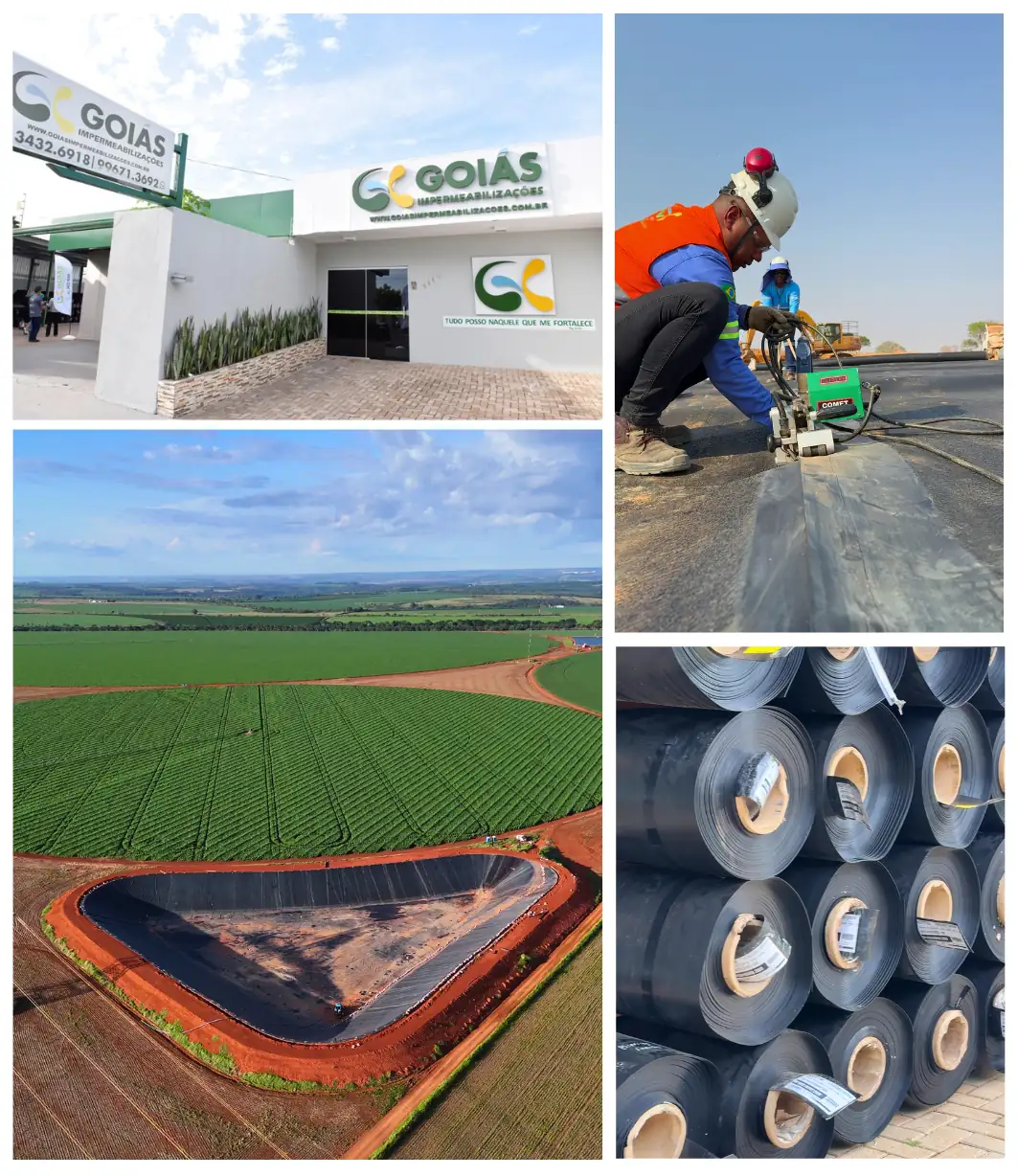 Instalação de geomembrana PEAD pela Goiás Impermeabilizações